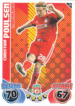 Christian Poulsen Liverpool 2010/11 Topps Match Attax #174